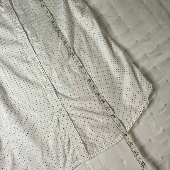 Denim & Flower Ricky Singh Long Sleeve Button Down Shirt Men's L | White Navy - Picture 8 of 11